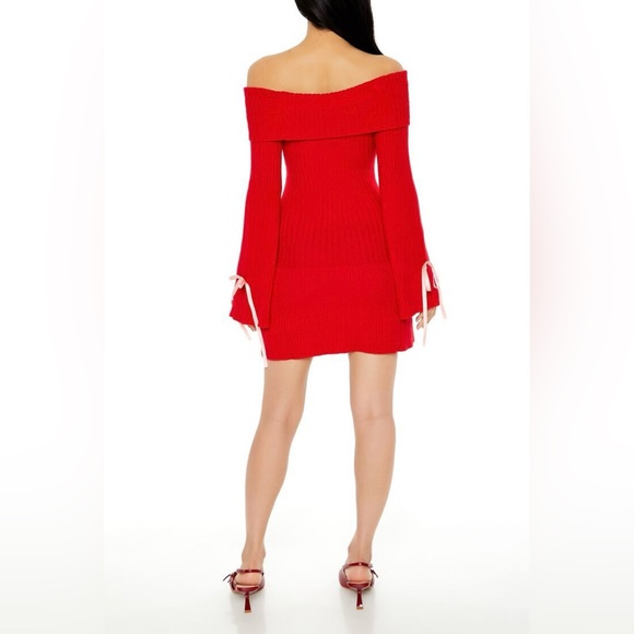 Bow Sweater Mini Dress - Picture 4 of 5